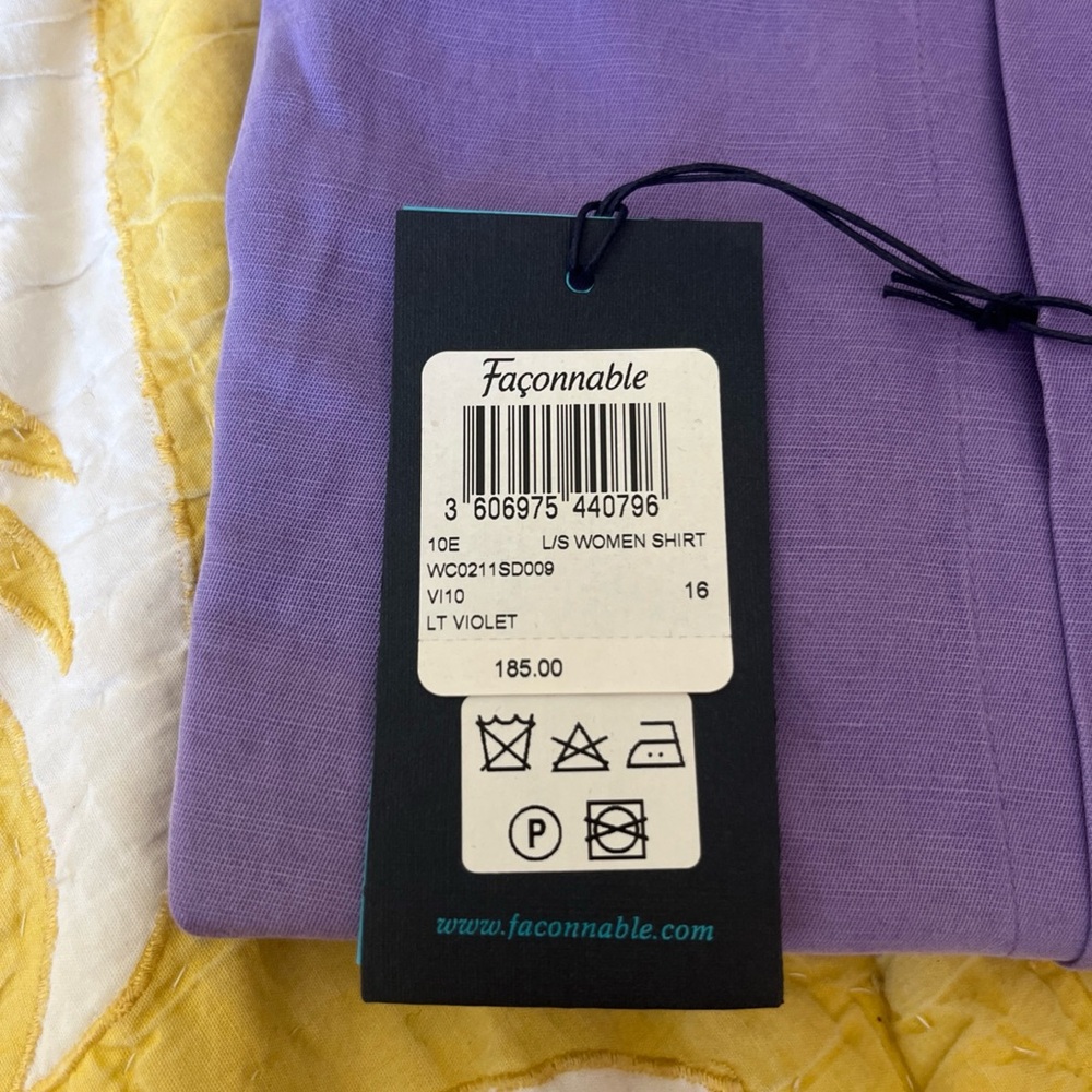 Faconnable Women’s Purple Button Down Shirt - Picture 2 of 4